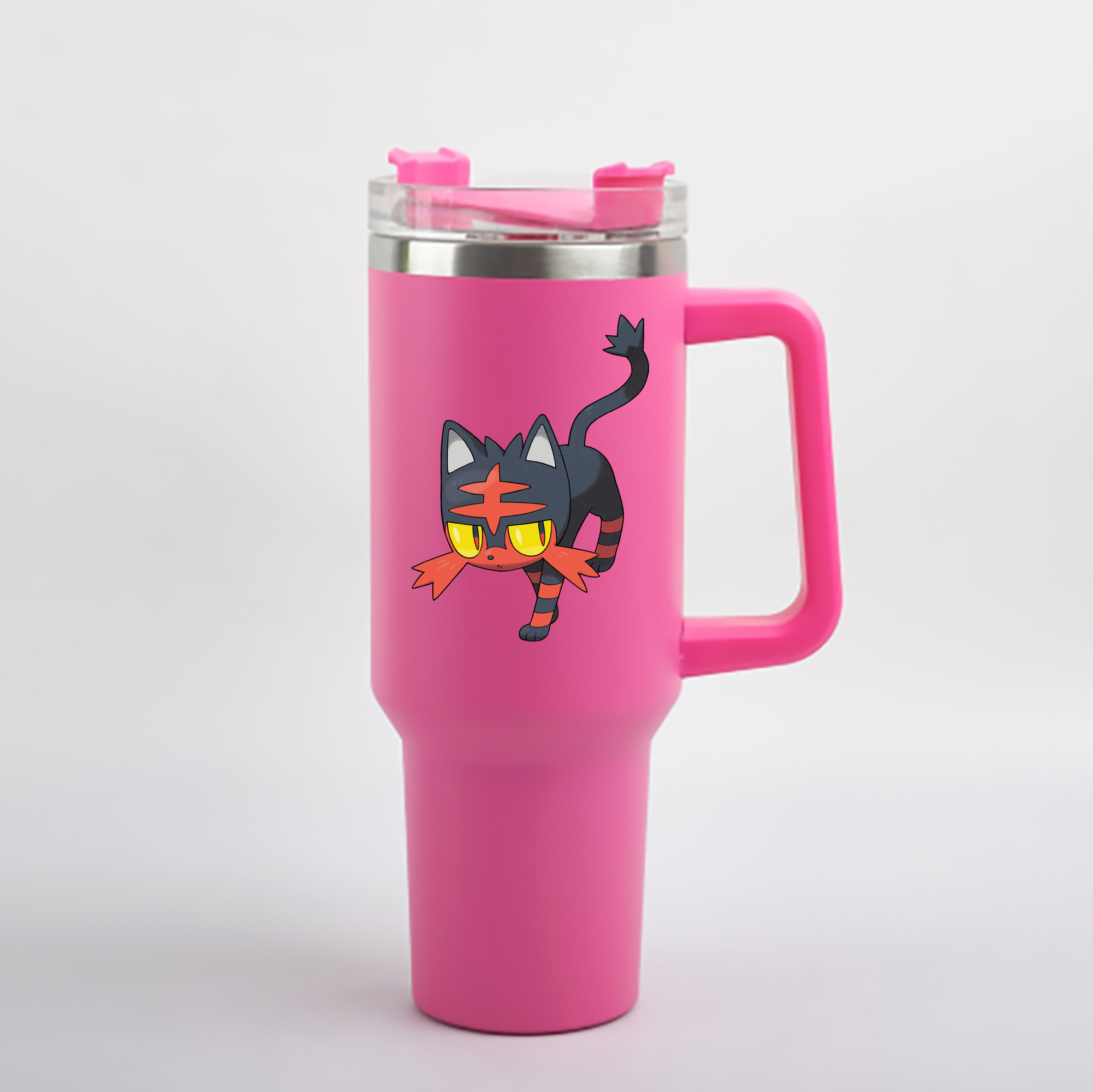 （画像用） ポケットモンスター Pokémon 1200mL車用タンブラー - クリスタルステッカー（プラスチックストロー付き）